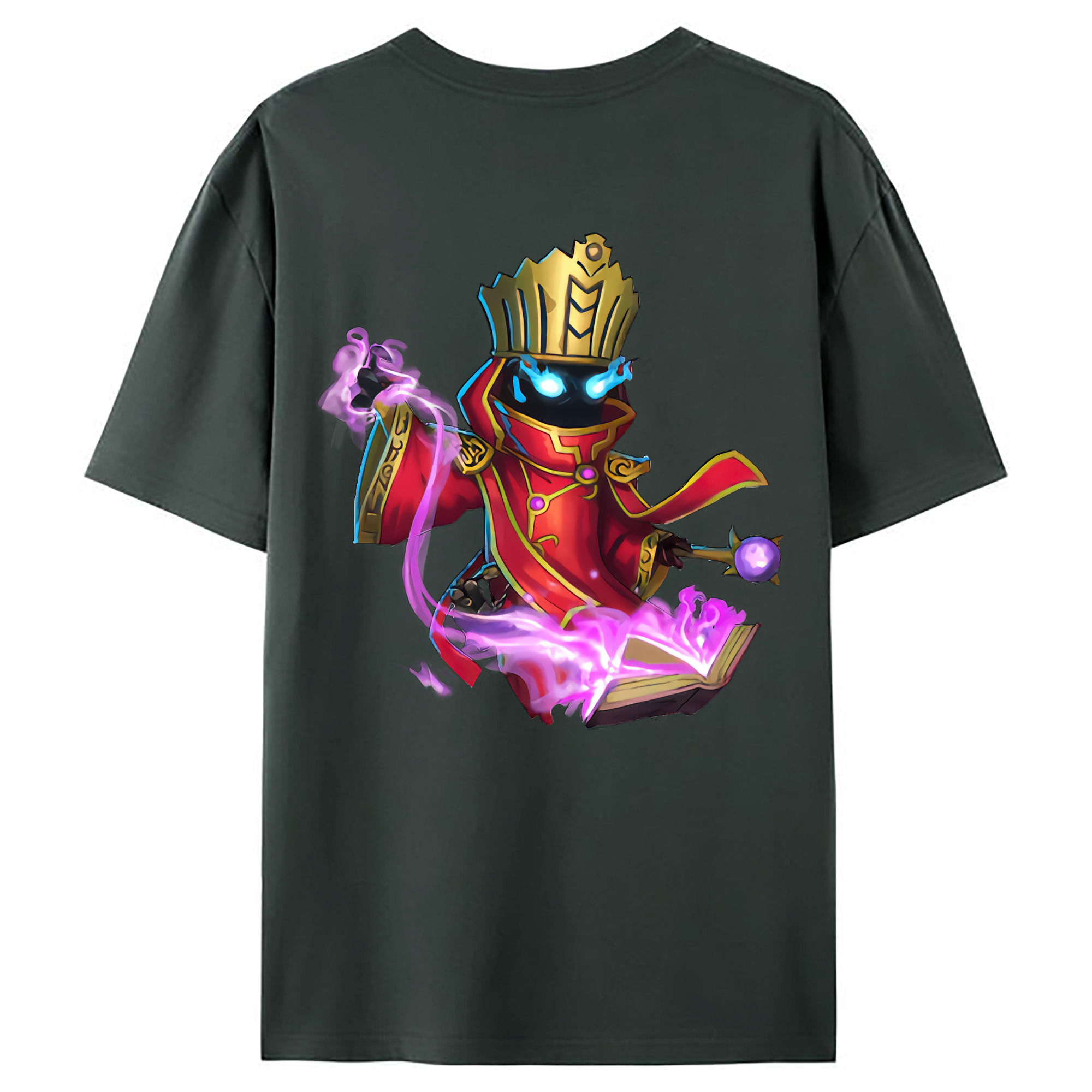 （画像用） リーグ・オブ・レジェンド League of Legends LOL 綿100％ メンズ半袖Tシャツ（バックプリント） 通気性
